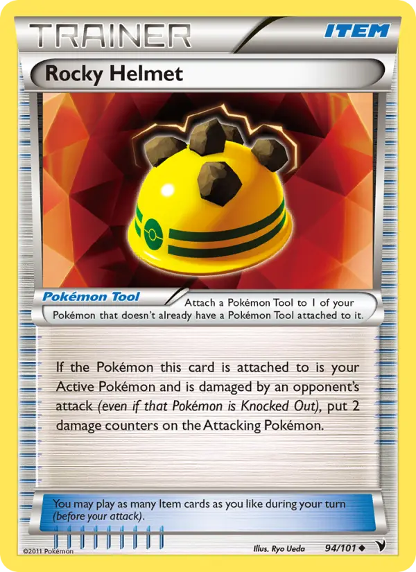 Rocky Helmet Pokemon card from Noble Victories