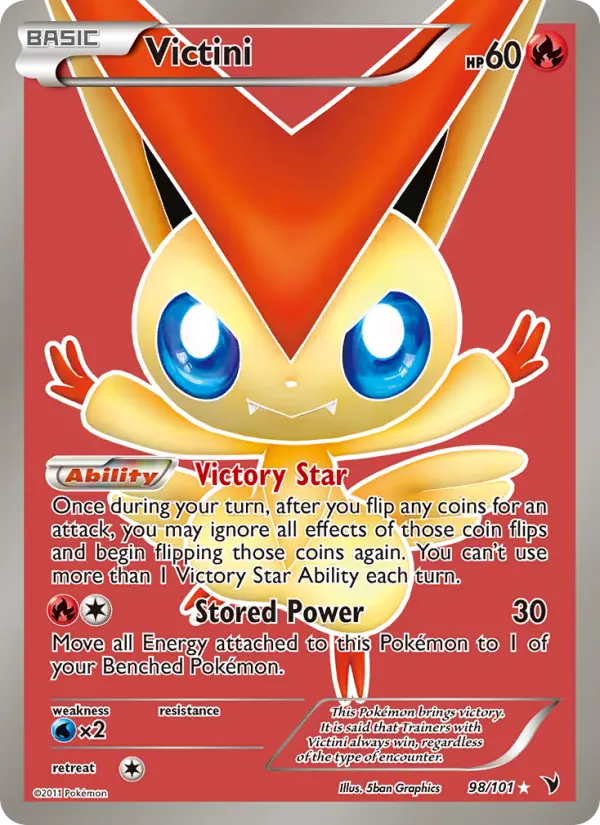 Victini Pokemon card from Noble Victories