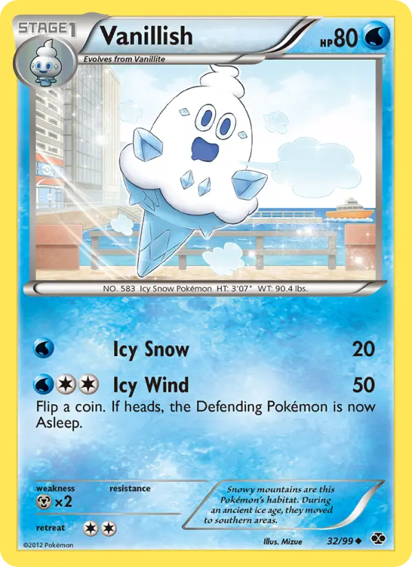Vanillish Pokemon card from Next Destinies