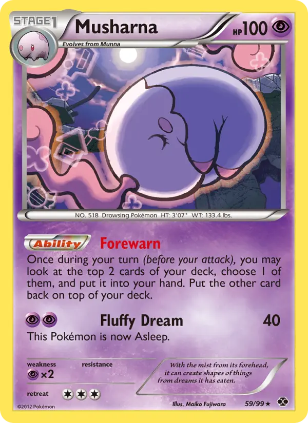 Musharna Pokemon card from Next Destinies