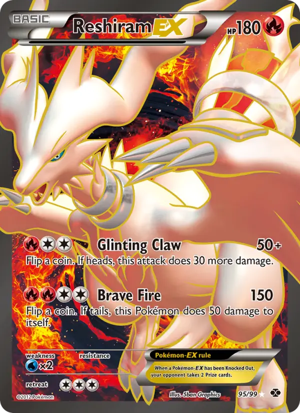 Reshiram-EX Pokemon card from Next Destinies