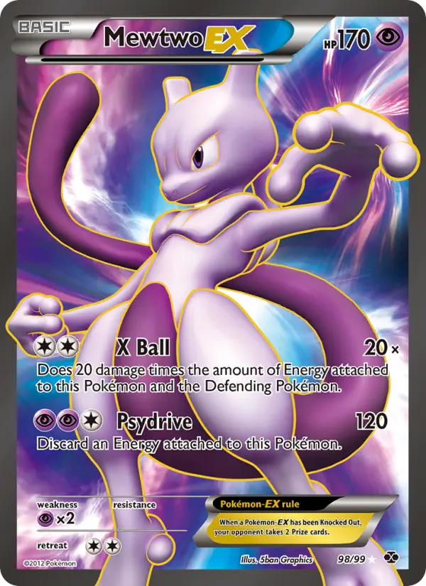 Mewtwo-EX Pokemon card from Next Destinies