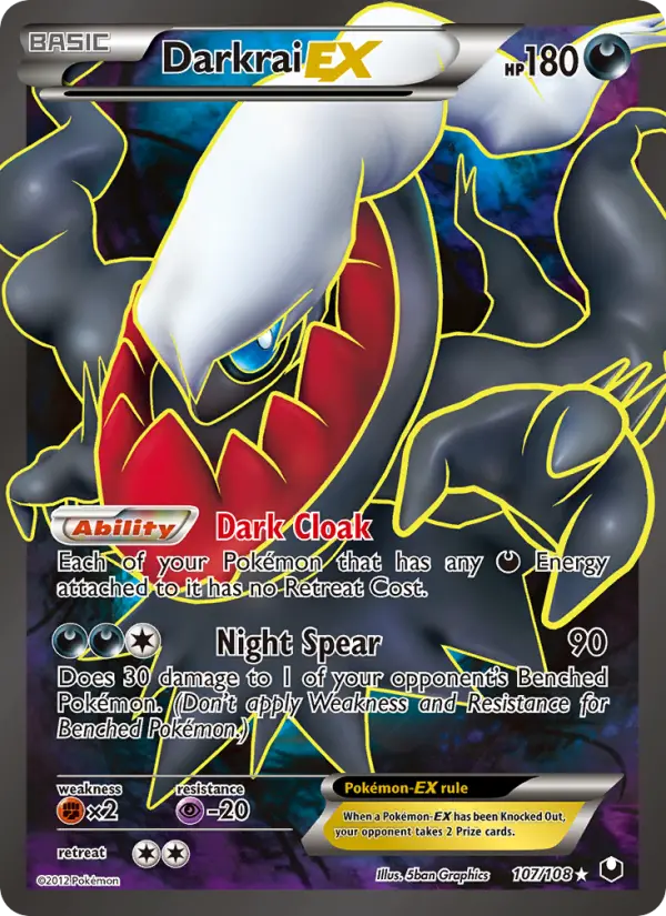 Darkrai-EX Pokemon card from Dark Explorers