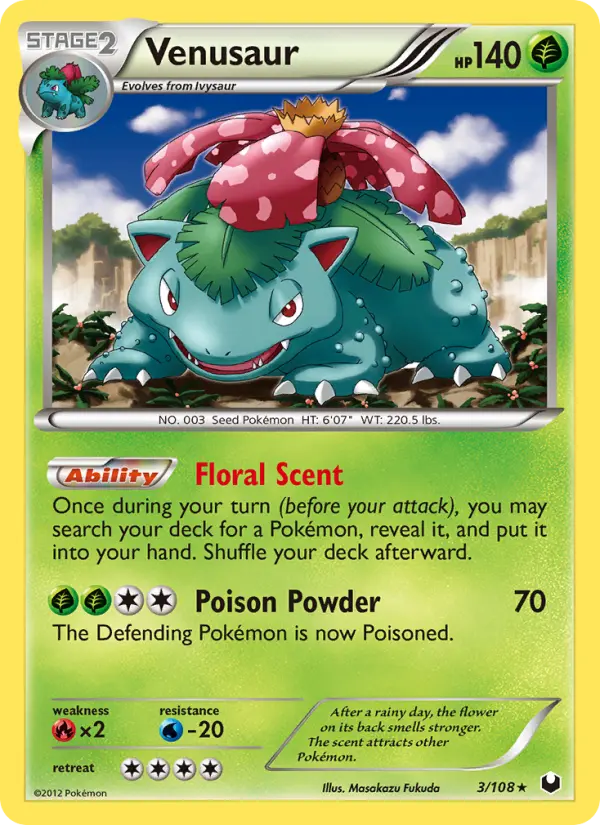 Venusaur Pokemon card from Dark Explorers