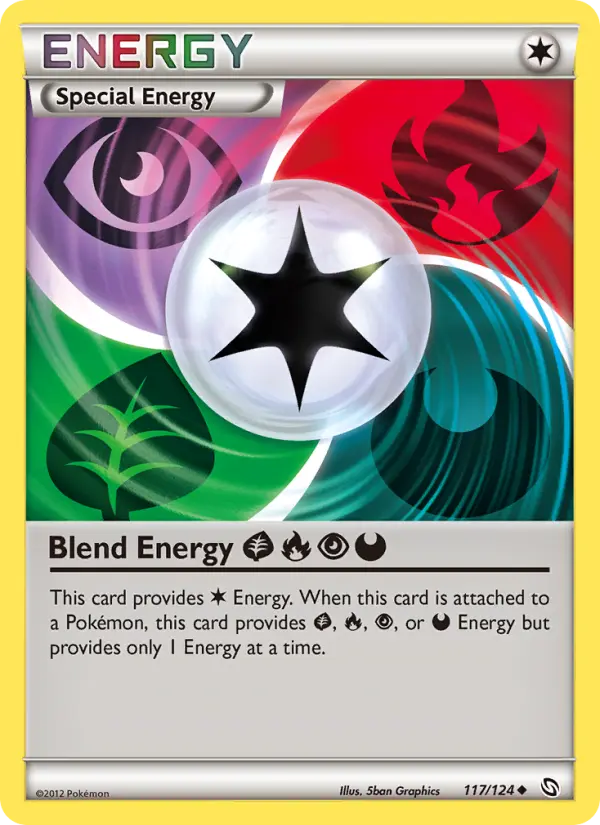 Blend Energy Grass Fire Psychic Darkness Pokemon card from Dragons Exalted