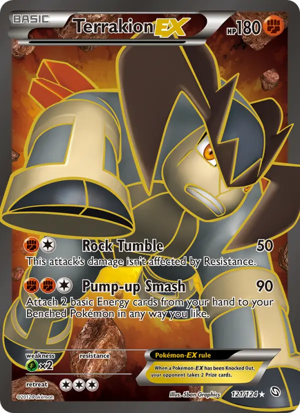 Terrakion-EX Pokemon card from Dragons Exalted
