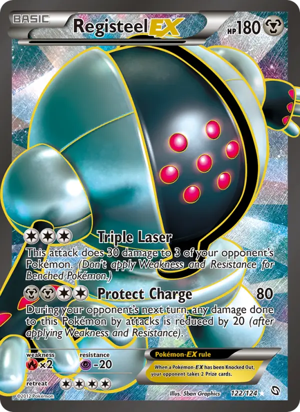 Registeel-EX Pokemon card from Dragons Exalted