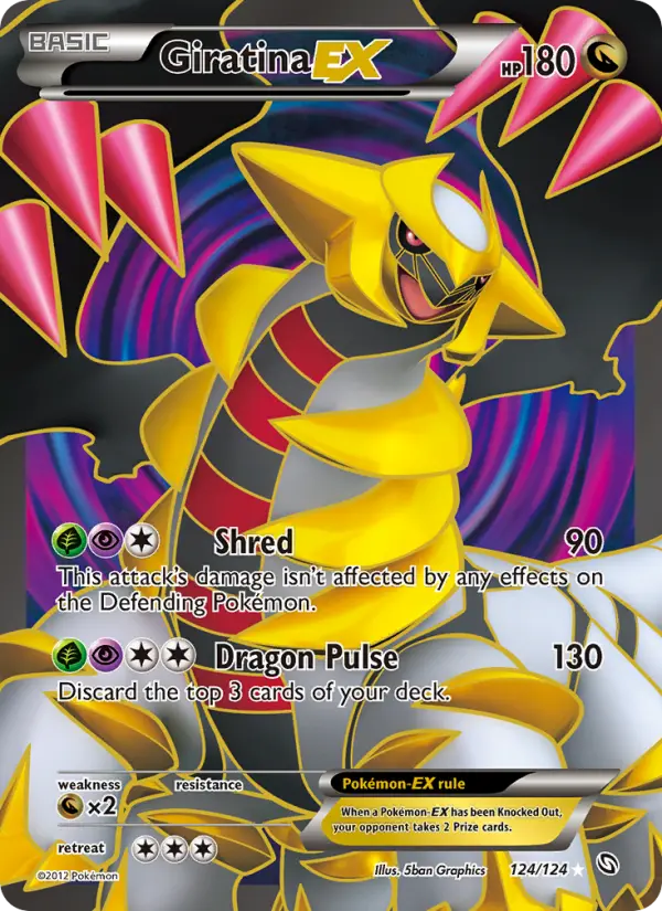 Giratina-EX Pokemon card from Dragons Exalted