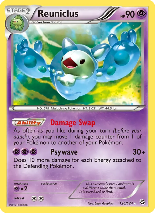 Reuniclus Pokemon card from Dragons Exalted