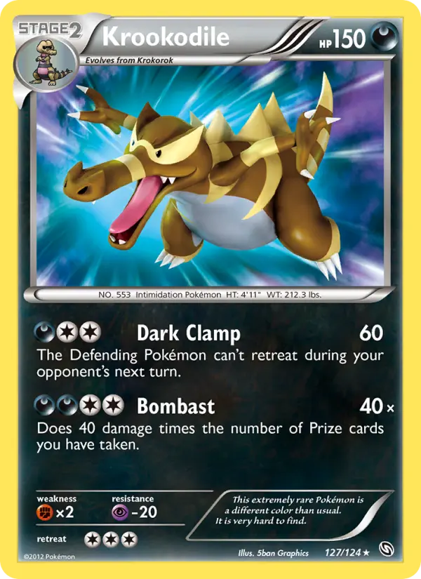 Krookodile Pokemon card from Dragons Exalted