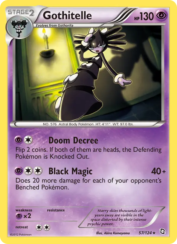 Gothitelle Pokemon card from Dragons Exalted