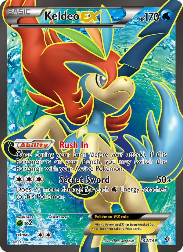 Keldeo-EX Pokemon card from Boundaries Crossed