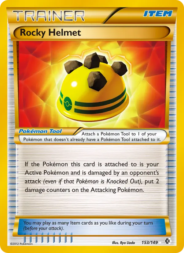 Rocky Helmet Pokemon card from Boundaries Crossed
