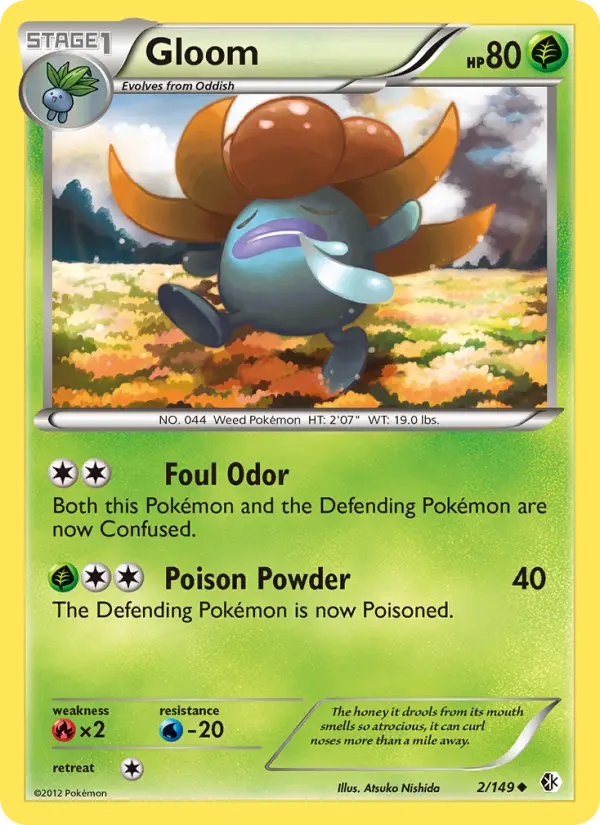 Gloom Pokemon card from Boundaries Crossed