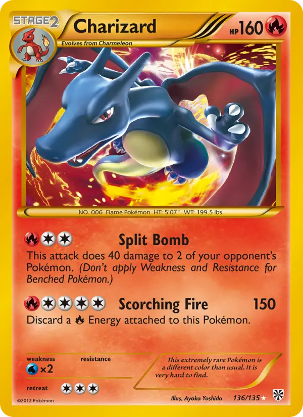 Charizard Pokemon card from Plasma Storm