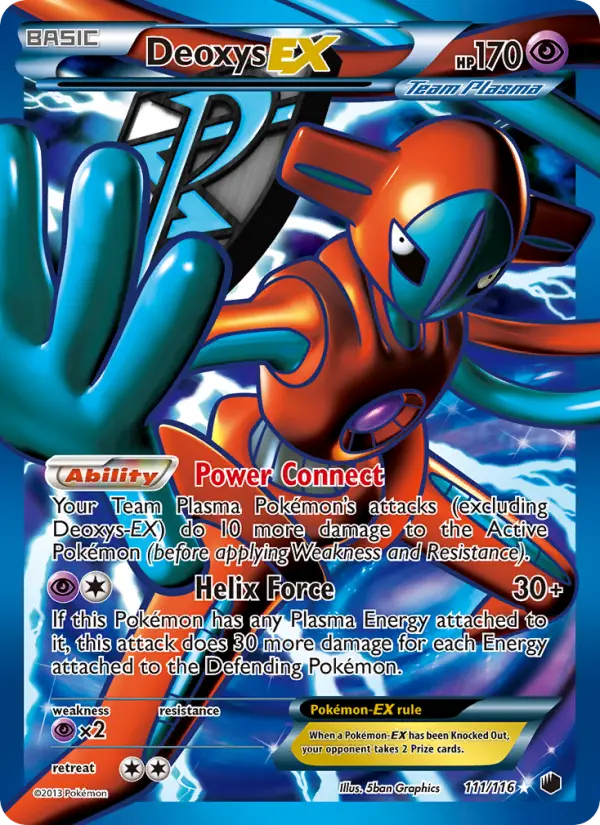 Deoxys-EX Pokemon card from Plasma Freeze