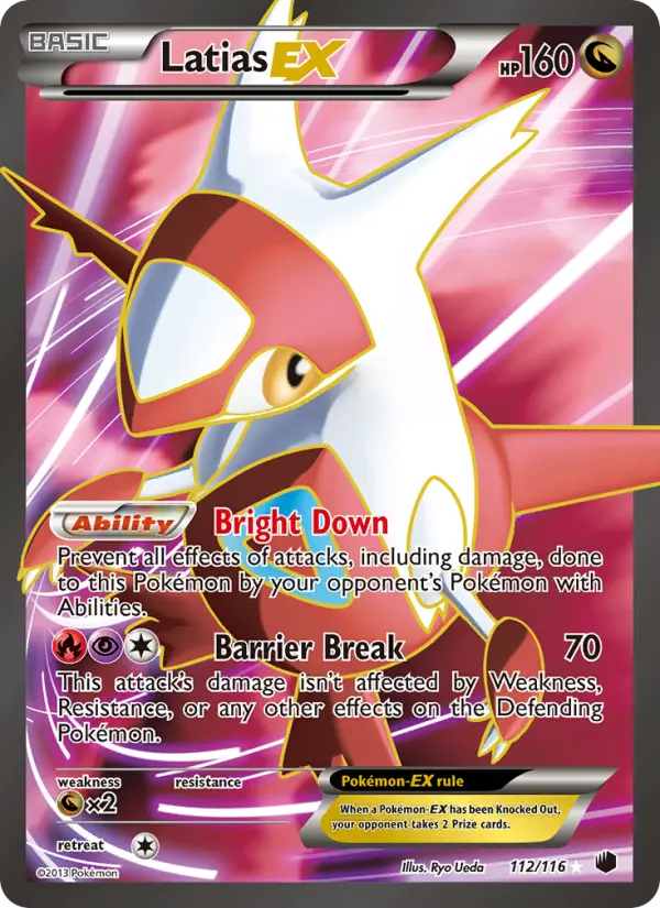 Latias-EX Pokemon card from Plasma Freeze