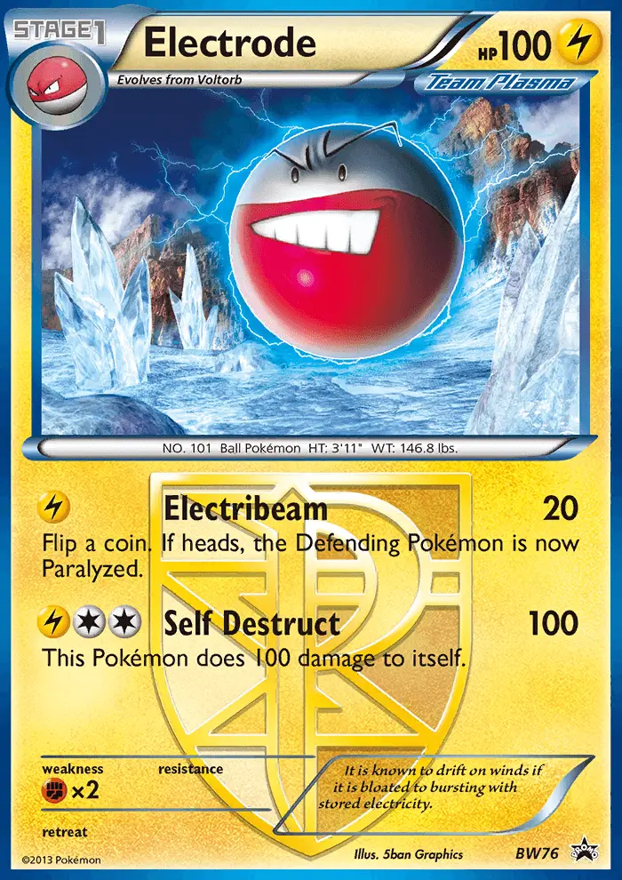 Electrode from bwp