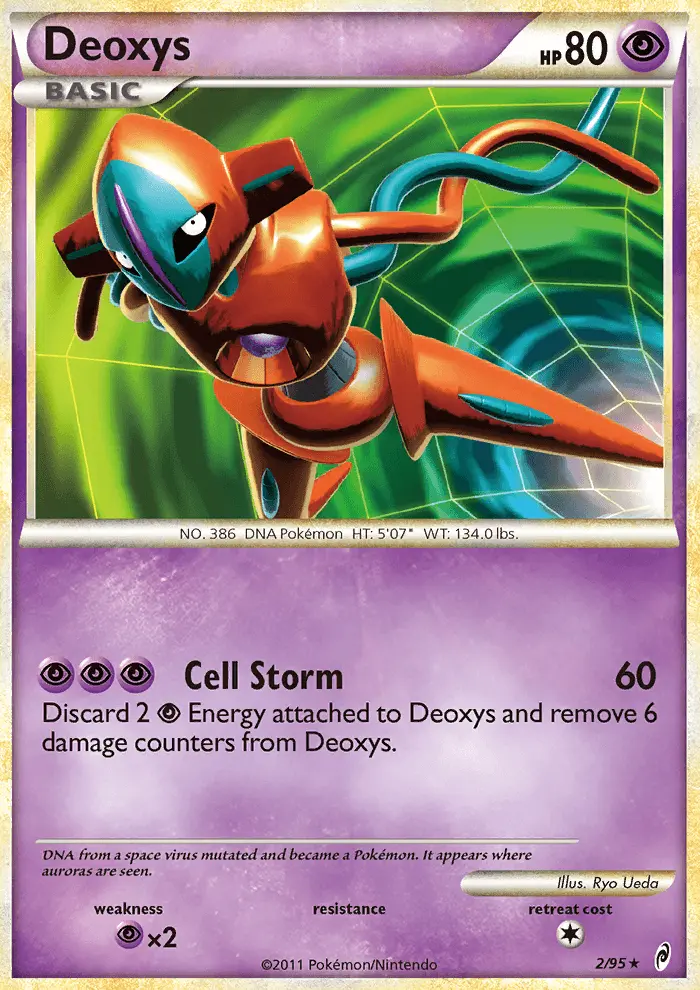 Deoxys Pokemon card from Call of Legends