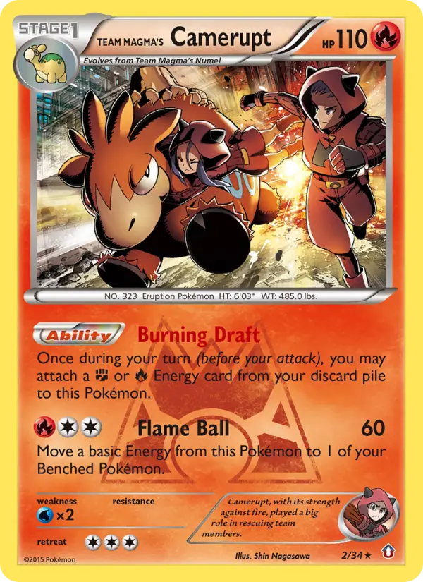 Team Magma's Camerupt Pokemon card from Double Crisis