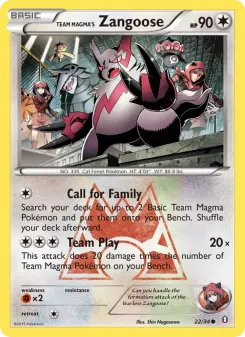 Team Magma's Zangoose #22
