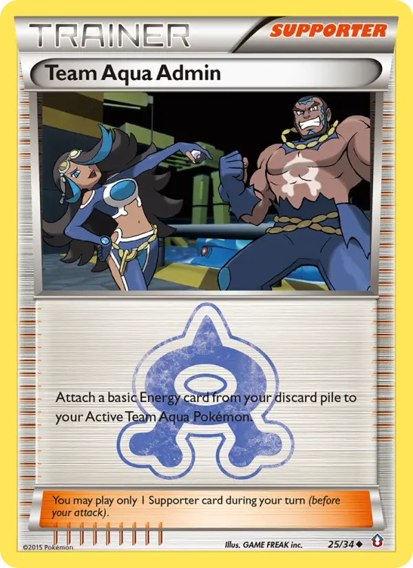 Team Aqua Admin Pokemon card from Double Crisis