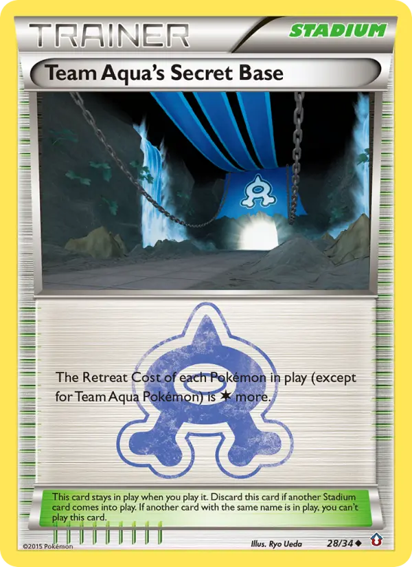 Team Aqua's Secret Base Pokemon card from Double Crisis