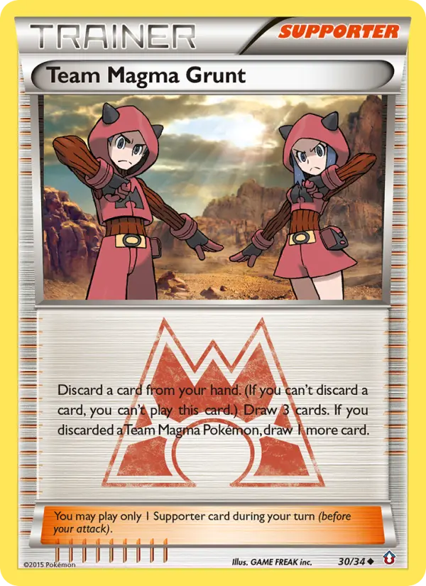 Team Magma Grunt Pokemon card from Double Crisis