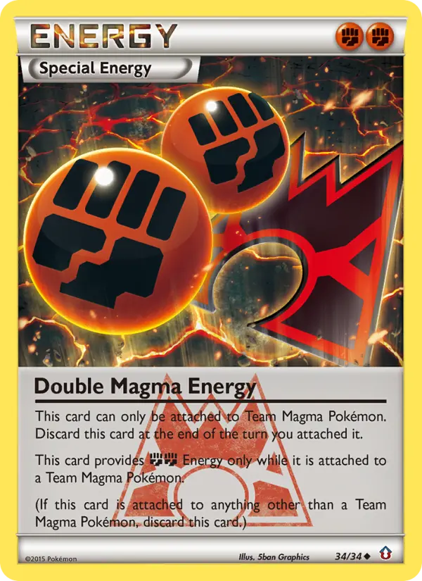 Double Magma Energy Pokemon card from Double Crisis