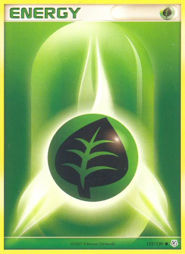 Grass Energy Pokemon card from Diamond & Pearl