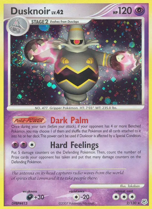 Dusknoir Pokemon card from Diamond & Pearl