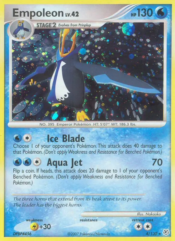Empoleon Pokemon card from Diamond & Pearl