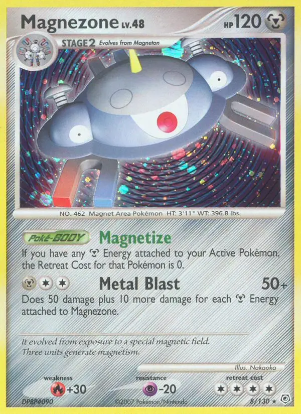 Magnezone Pokemon card from Diamond & Pearl