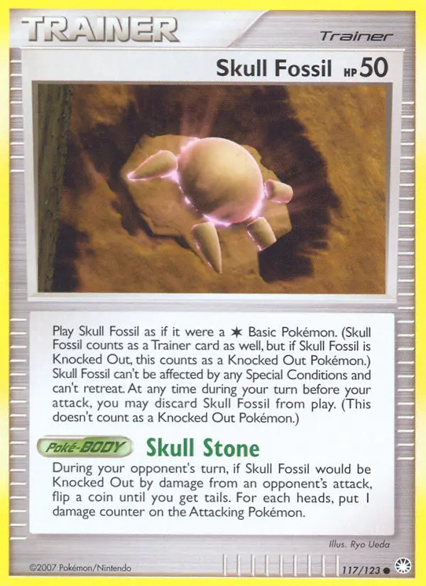 Skull Fossil Pokemon card from Mysterious Treasures