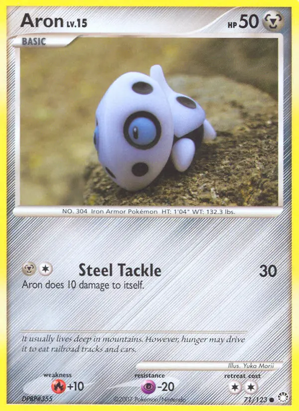 Aron Pokemon card from Mysterious Treasures