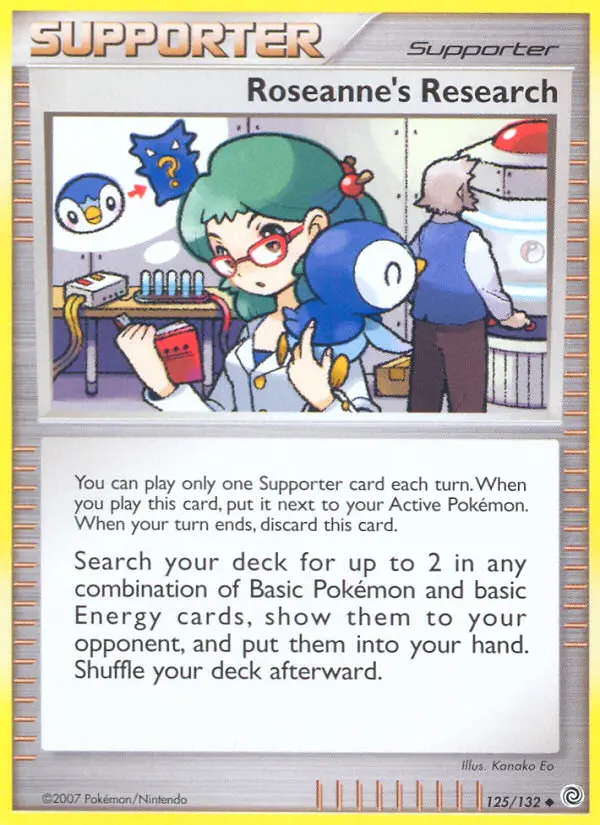 Roseanne's Research Pokemon card from Secret Wonders