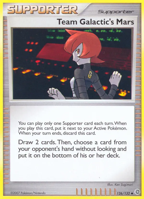 Team Galactic's Mars Pokemon card from Secret Wonders