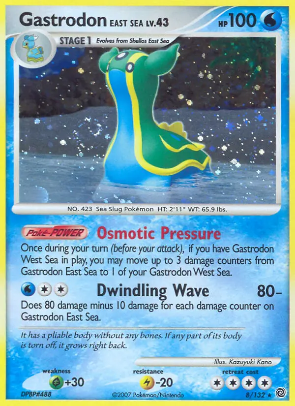Gastrodon East Sea Pokemon card from Secret Wonders