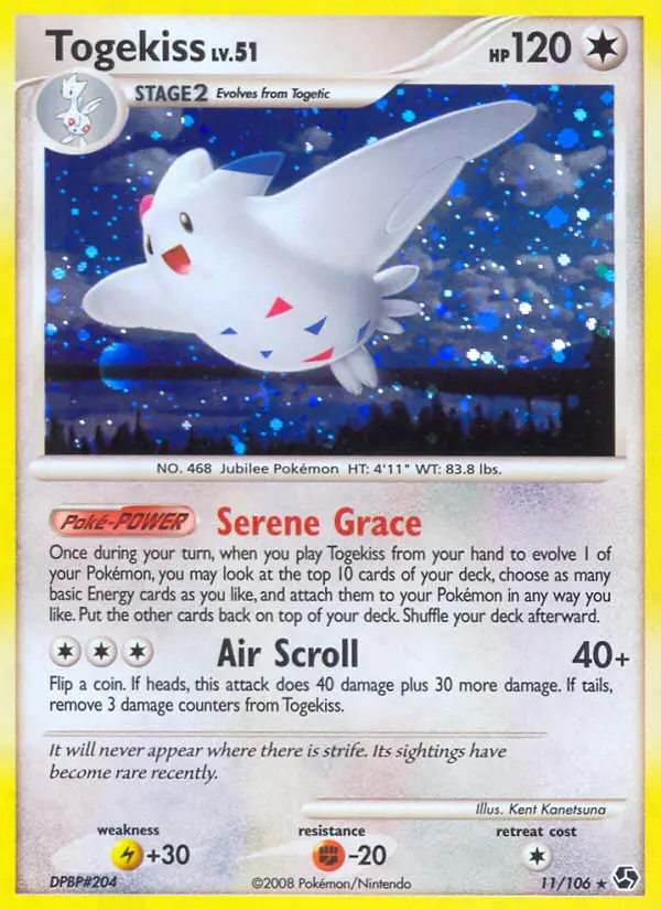 Togekiss Pokemon card from Great Encounters