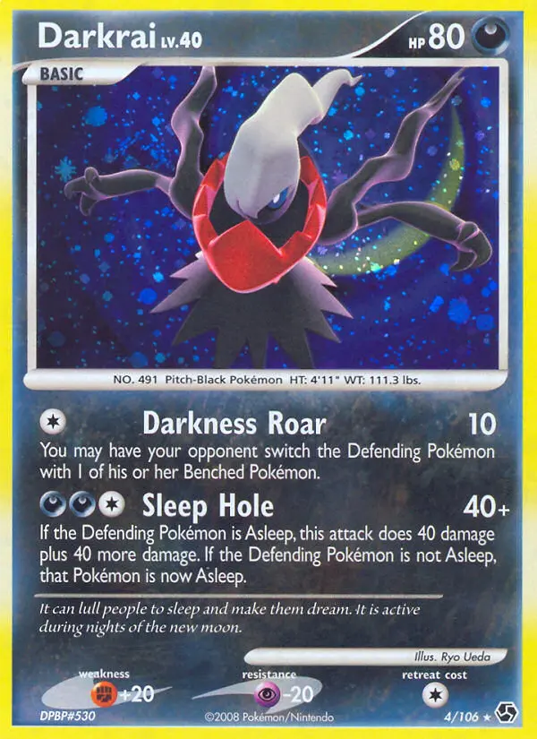 Darkrai Pokemon card from Great Encounters