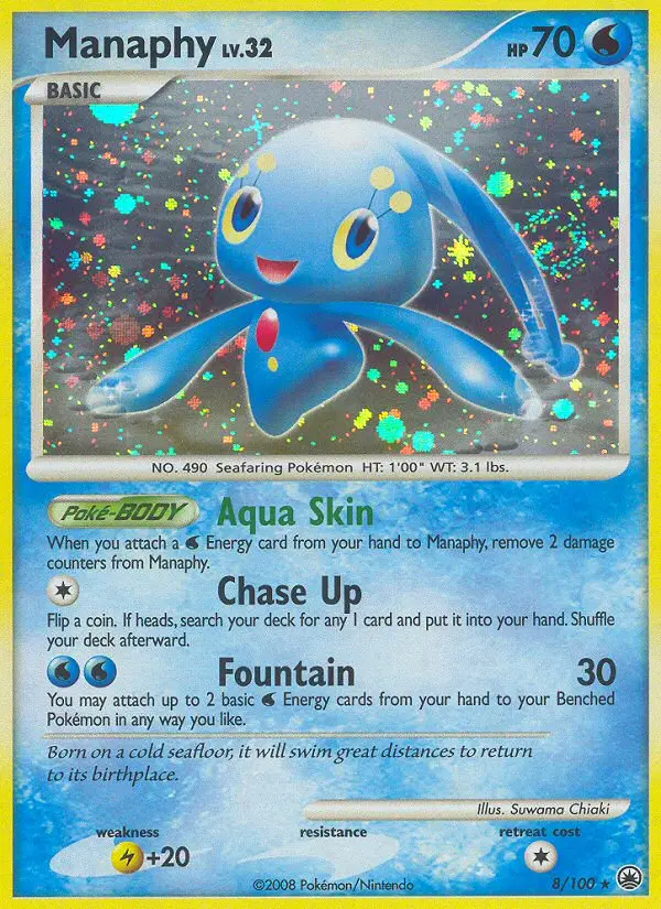 Manaphy Pokemon card from Majestic Dawn