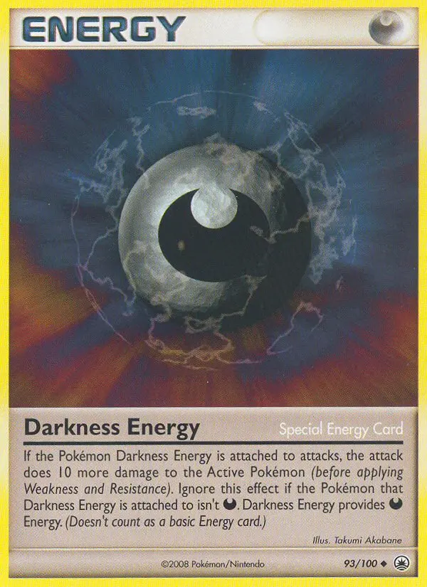 Darkness Energy Pokemon card from Majestic Dawn