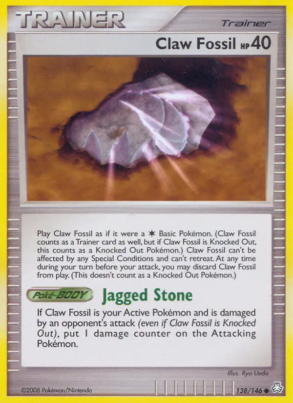 Claw Fossil Pokemon card from Legends Awakened