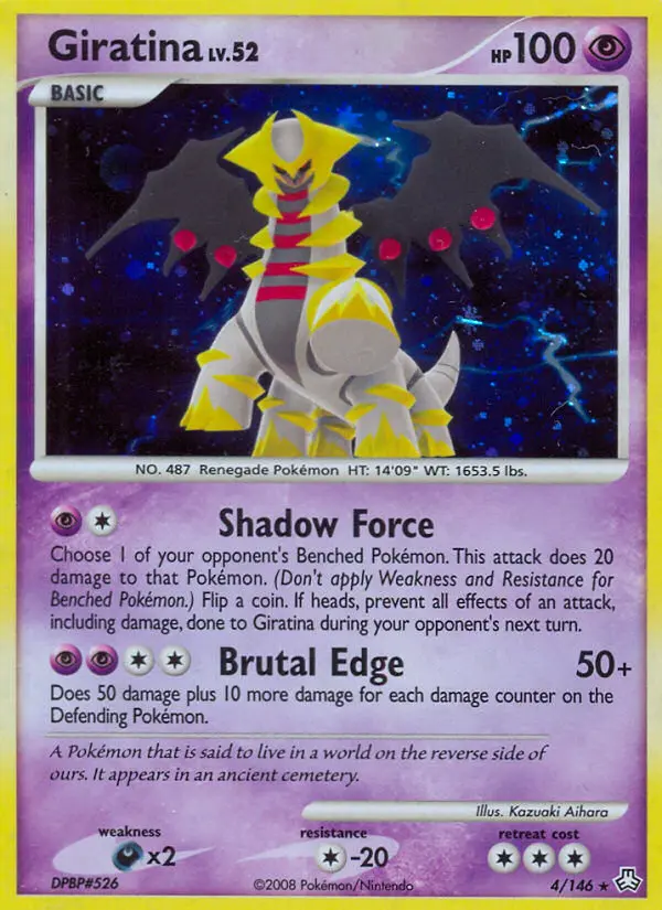 Giratina Pokemon card from Legends Awakened