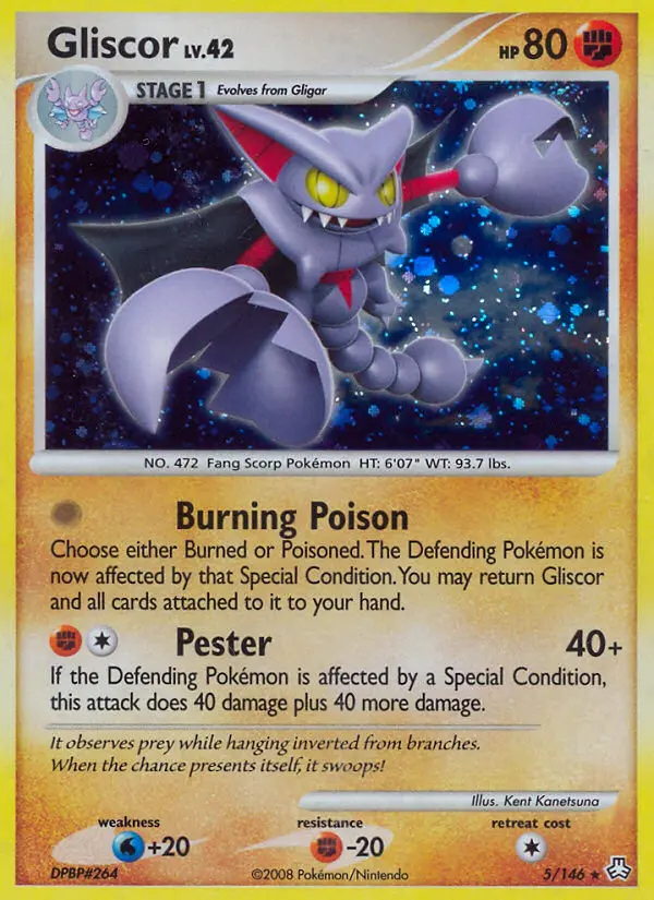 Gliscor Pokemon card from Legends Awakened
