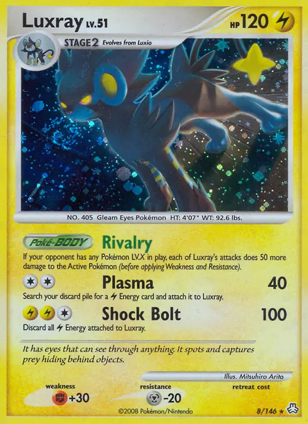 Luxray Pokemon card from Legends Awakened
