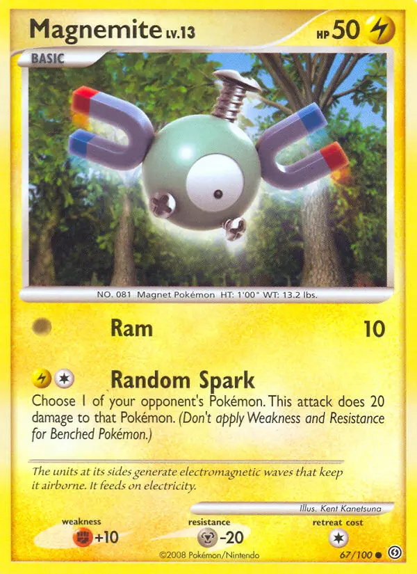 Magnemite Pokemon card from Stormfront