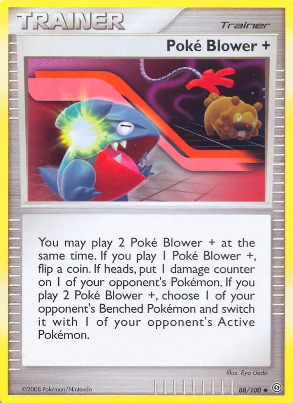 Poké Blower + Pokemon card from Stormfront