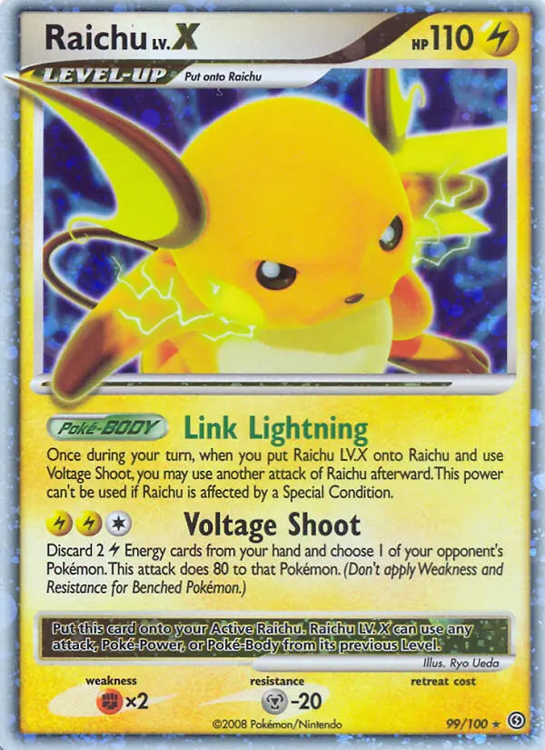 Raichu Pokemon card from Stormfront
