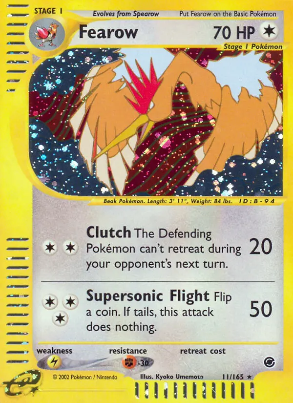 Fearow Pokemon card from Expedition Base Set